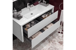 Тумба с раковиной подвесная Opadiris Рубинно 120 белый - 2