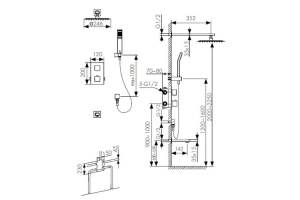 Смеситель для ванны с душем  KAISER Sonat (34577) - 2