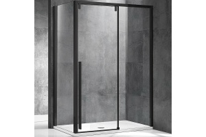 Душевой уголок Vincea Lugano 130х100 черный стекло прозрачное