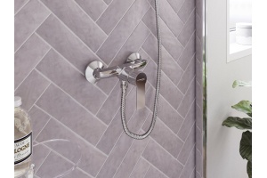 Смеситель для душа STWORKI by Damixa Хельсинки HFHS20000 хром, настенный, однорычажный, латунь - 2