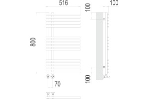 Водяной полотенцесушитель Terminus Астра П15 500х800 Хром - 3