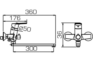 Смеситель Bravat Line F65299C-1L универсальный - 2