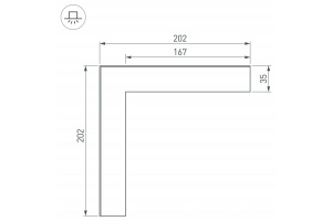 Коннектор L-образный внешний Arlight SL-Linia65-F 030125 - 2