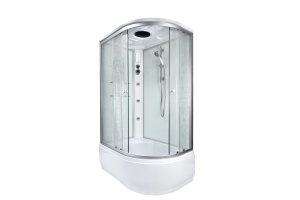Душевая кабина DETO EM4511LGM+EL с высоким поддоном, с сиденьем