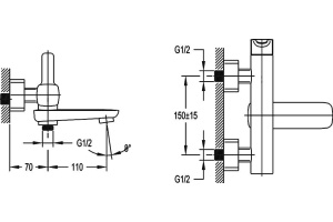 Смеситель Cezares Tesoro F VD 01 для ванны с душем - 2