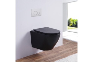 Унитаз подвесной Ceramalux черный, матовый (2197MB) - 2