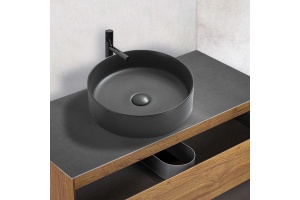 Накладная раковина Vincea 40х40 серая матовая - 2