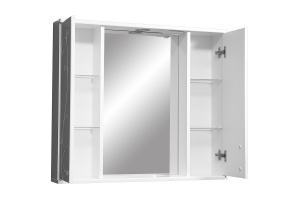 Зеркало-шкаф Stella Polar Фантазия 80 с подсветкой белый - 2