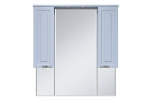 Терра - 90 зеркало-шкаф серый