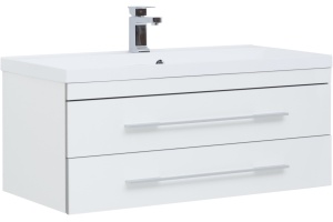 Тумба с раковиной Aquanet Верона 100 подвесная белая - 2