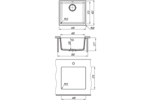 Мойка кухонная Florentina Вега 400 шампань - 2