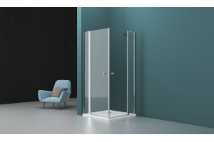 Душевой уголок BelBagno Etna 120х120 профиль хром стекло прозрачное - 2