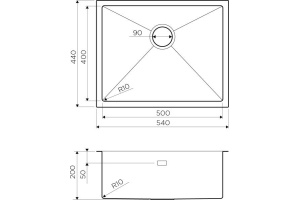 Мойка кухонная Omoikiri Taki 54-U/IF-LG светлое золото - 3