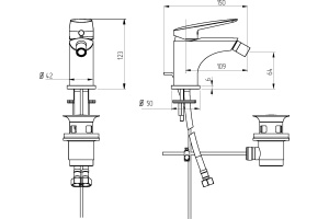 Смеситель для биде Migliore Laguna 26081 хром - 2
