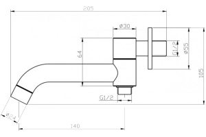 Излив BelBagno Ancona BCA CRM для ванны с душем - 2