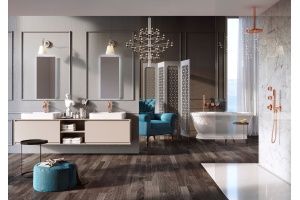 Смеситель Webert Opera OA830102980 розовое золото, для раковины - 3