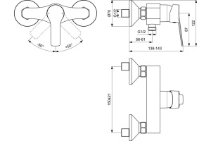 Смеситель для душа Ideal Standard Entella хром - 2