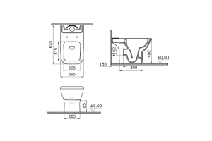 Напольный унитаз VitrA Integra Square белый с сиденьем микролифт - 3