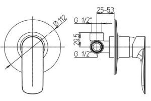 Смеситель для душа Paini Nove 09CR690 С ВНУТРЕННЕЙ ЧАСТЬЮ - 2