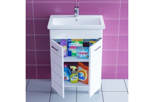 Тумба с раковиной напольная Санта Омега 60 белый - 2