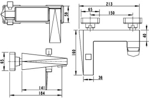 Смеситель Bravat Iceberg F676110C-01 для ванны с душем - 2