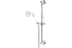Душевой гарнитур Cezares Lord хром с белыми ручками