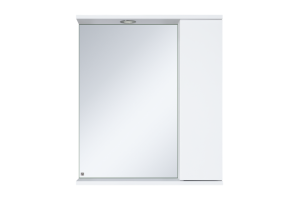 Зеркало-шкаф Misty Лира 60 правое белое глянцевое