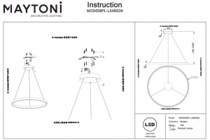Подвесной светильник Maytoni Rim MOD058PL-L54BS3K - 2