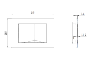 Кнопка смыва Esbano хром - 2