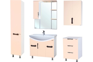 Зеркало-шкаф Bellezza Лагуна 85 L бежевый - 2