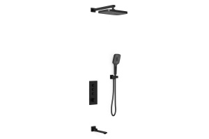 Душевой комплект Vincea Inspire с термостатом черный матовый