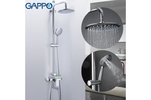 Душевая система Gappo с верхним душем смесителем и ручной лейкой хром G2419