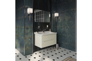 Kerasan Waldorf База подвесная под раковину 100см, с 2-мя ящиками, цвет bi vaniglia matt