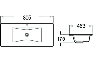 Раковина SantiLine SL-2102 80 - 2