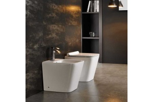 Биде напольное Ceramalux белый (NS-3370) - 2