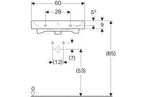 124060000 iCon Раковина, 600x485 мм - 2