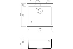 Мойка кухонная Omoikiri Bosen 57-SA бежевая - 3