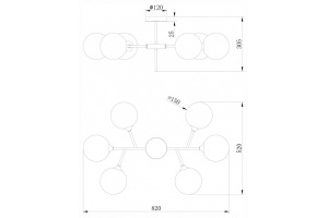 Потолочная люстра Freya Maddison FR5115PL-06BZ1 - 3