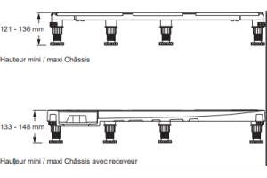 Монтажный комплект Jacob Delafon Flight Neus E62525-GA от 140 см - 2