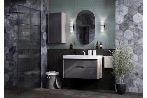 Комплект мебели Aquaton Оливия 90 светлое дерево-серый