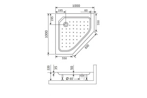 Душевой поддон Rgw  100x100 см (16180500-11) - 2
