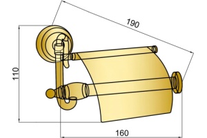 Держатель для туалетной бумаги Boheme Barocco бронза - 2