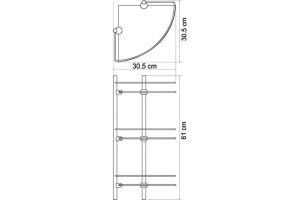 Полка Wasserkraft K-3733 угловая - 3