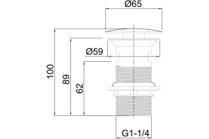 Донный клапан для раковины Allen Brau Priority Round 5.31024-21 белый матовый - 2
