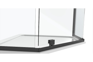 Душевой уголок Black&White Stellar Wind 100х100 черный матовый - 3