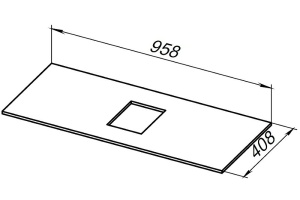Столешница под раковину Allen Brau Priority 100 серая структура - 3