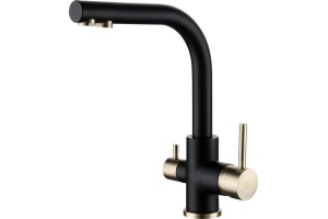 Смеситель для кухни Paulmark Essen черный - бронза