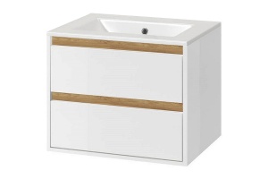 Тумба под раковину EXCELLENT Tuto 60 белый - светлое дерево