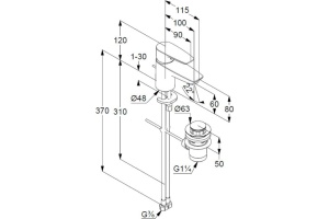 Смеситель для раковины Kludi Pure&solid хром (343850575) - 2