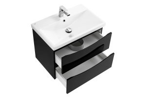 Тумба с раковиной Belbagno Marino-Cer 70 черный  - 3